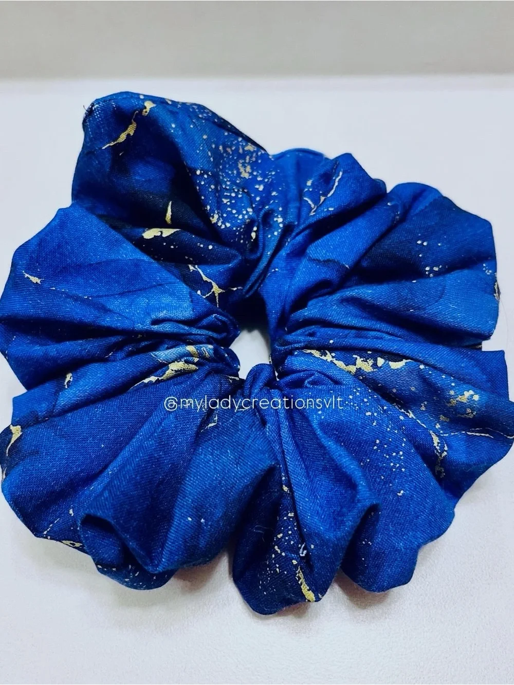 Handmade Rainbow Gold Tie-Dye Jumbo Scrunchie Set